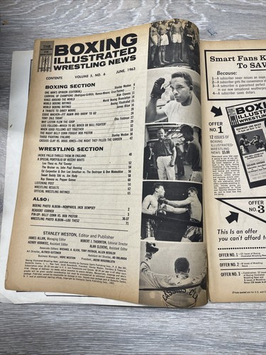 Juni 1963 - Boxing Illustrated Wrestling News - Eddie Machen Fit Again - Ali - Bild 10 von 10