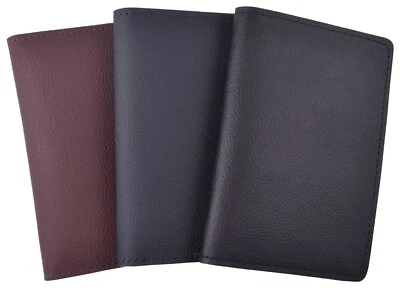 ORGAEXPERT KFZ Schein Hülle Leder Schwarz gebuggt Fahrzeugschein Mappe Ausweisetui Karten