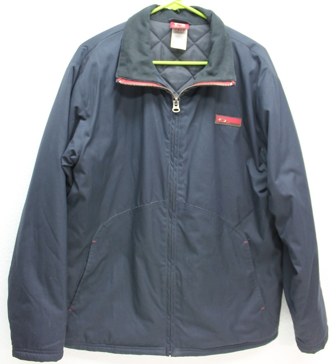 Oakley Mens Jacket Full Zip Navy Blue Quilted Liner S - M Small