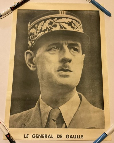 WW2 - PHOTO d'affiche - Général de Gaulle - Gloire aux Alliés EUR 1,80 WW2 - PHOTO d'affiche - Général de Gaulle - Gloire aux Alliés EUR 1,80