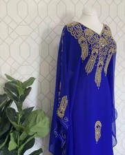 SALE Eid Moroccan Long Ramzan Farasha Dress Dubai Abaya Hand Work Gown Kaftan