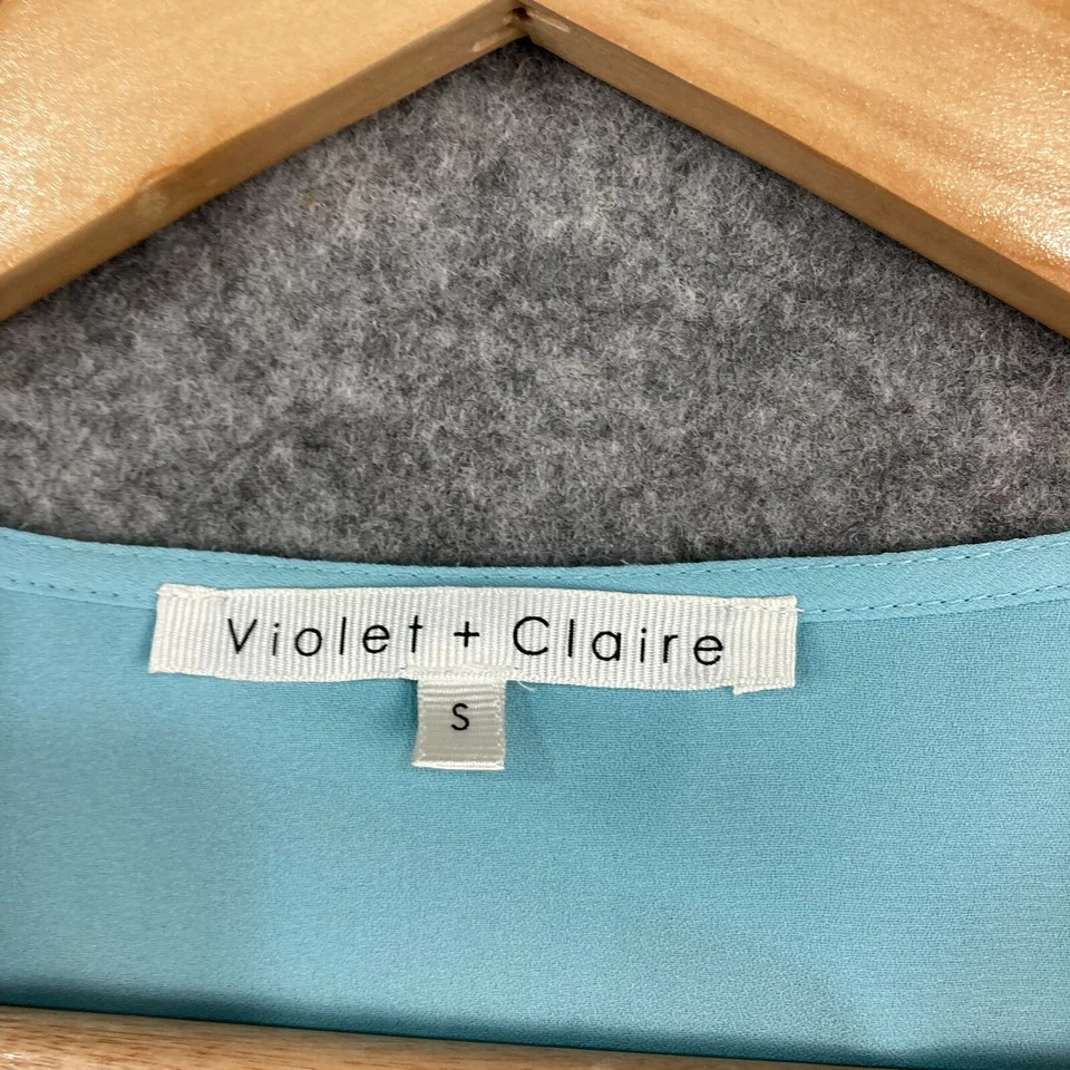 Blusa de mujer violeta + Claire talla S pequeña azul sin mangas cuello redondo 14531 Foto 4 de 4