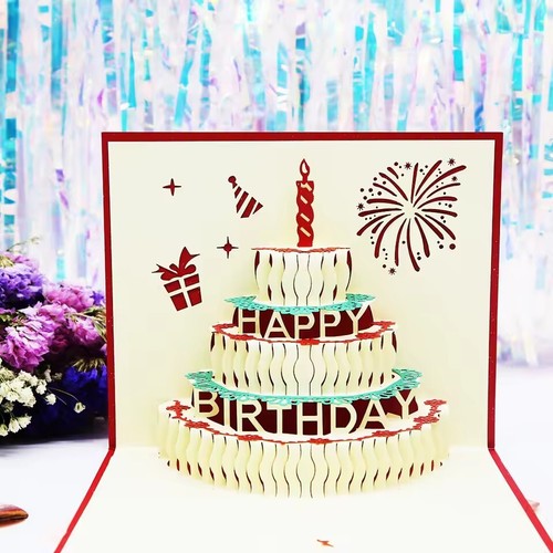 Birthday Music 3D POP UP Card Female Mum Daughter Wife Niece Birthday Card UK - Picture 3 of 9