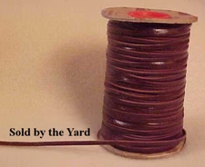 BRANDY (BROWN) Kangaroo Leather Lace (Lacing) in 3/32 Inch Width - SOLD BY YARD
