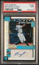 2022 Donruss Bryan De La Cruz Signature Series Auto Rookie Card Marlins