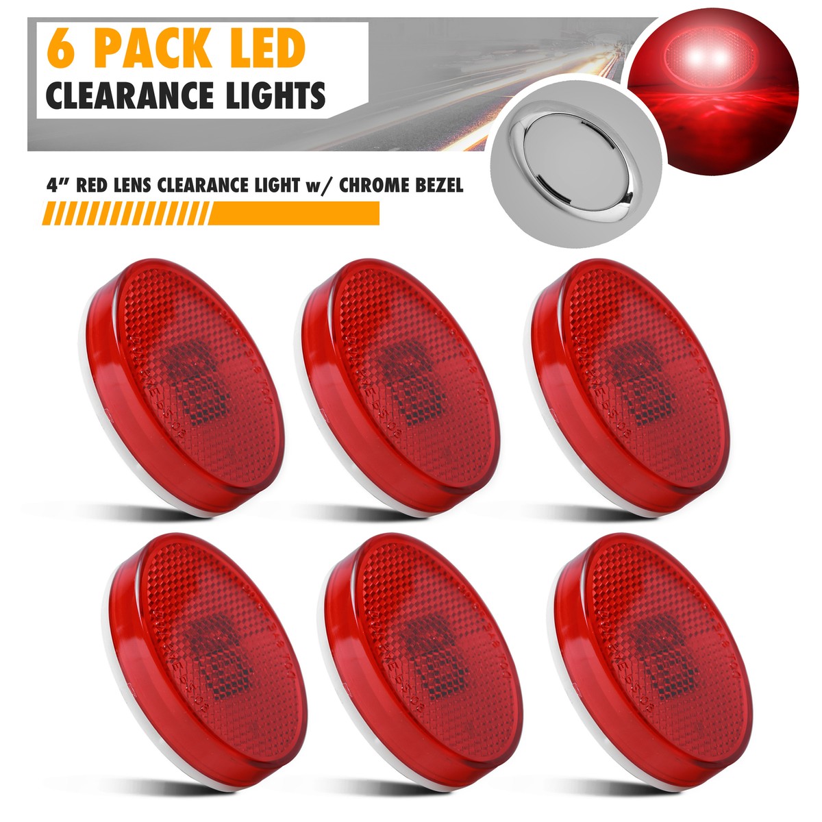 1Pc 9 30V Red Led Clearance Side Marker Indicators Lights Lamp For
