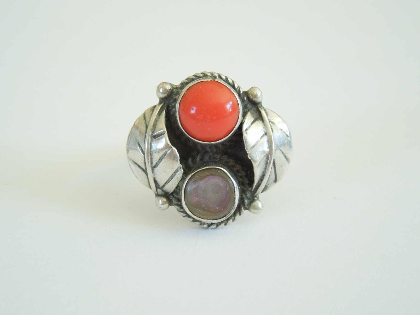 925 Sterlingsilber Ring m. Blattverzierung,1 x Se… - image 2