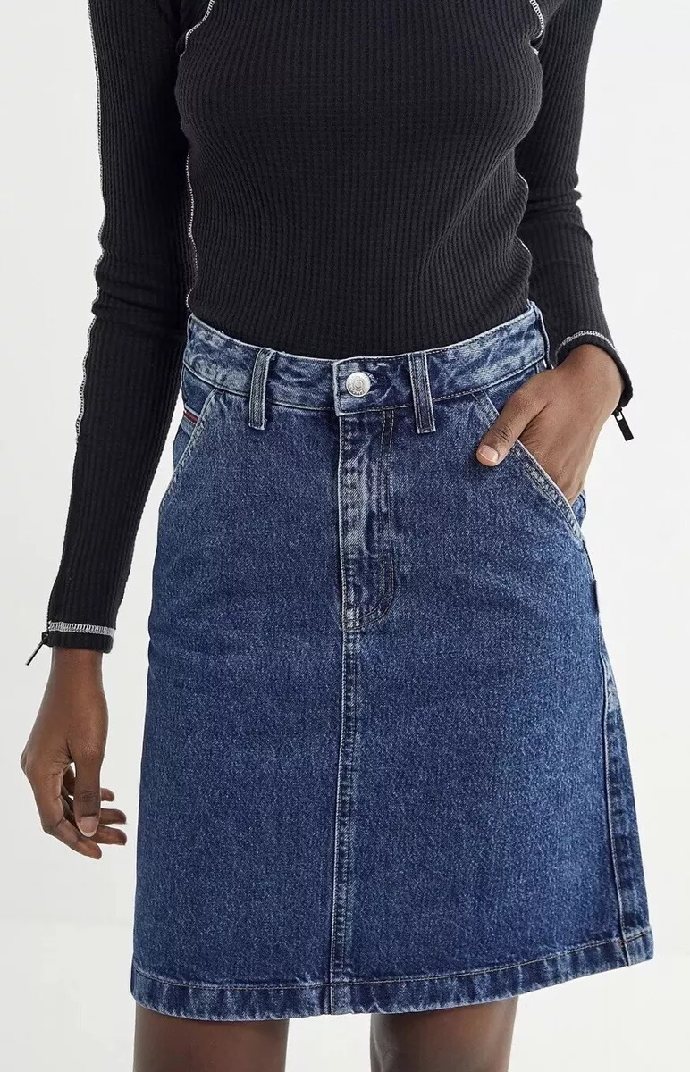 Tommy jeans denim a-line clearance skirt