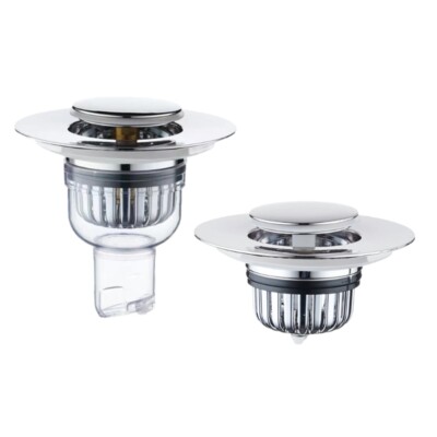 Sink Drain Plug Anti-clogging Push-type Bounce Cores Shower Drain Hair Catcher