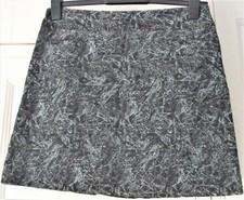 WHITE STUFF - A LINE SKIRT FOREST GREEN NEEDLECORD LINED BIRD PRINT - SIZE 12