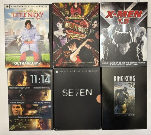 King Kong 11:14 Little Nicky Seven X-Men 1.5 Moulin Rouge DVD Lot Set Bundle