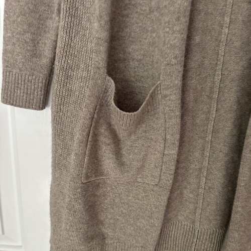 Athleta Spirit Wool Cashmere Wrap Sweater Womens Sz X-Small XS Taupe Pockets - Picture 5 of 9