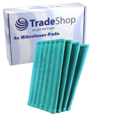 4x Mikrofaserpads für Philips Power Pro Aqua, FC6402/01, FC8063/01