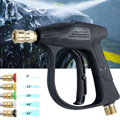 #ad 4350 PSI High Pressure Washer Water Gun 5 washer nozzles car washer gun kit $20.56