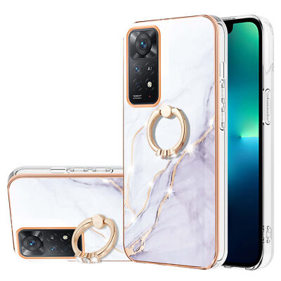 Ring Marmor Muster Silikon Back Case Handyhülle für Xiaomi Note 12 10C 12C 11A