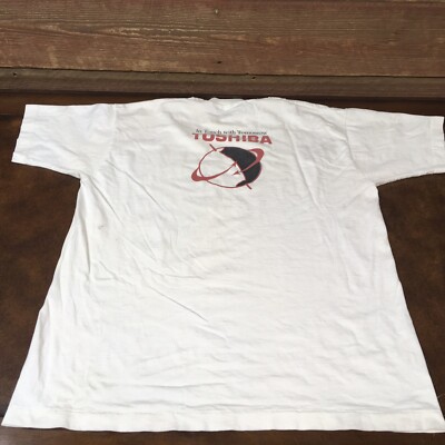 Vtg 90s TOSHIBA In Touch With Tomorrow T-Shirt FOTL XL