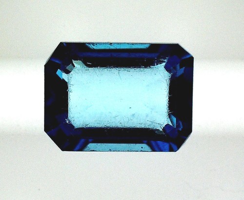 EGL USA CERTIFIED NATURAL EMERALD STEP BLUE TOPAZ 1.20 CT NOVEMBER BIRTH STONE - Picture 3 of 3