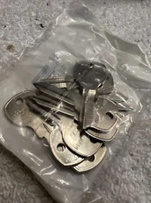 Lot Of 10 New NA14 Key Blanks / Mail Box Key / 1069L Blank / USA Silver Color