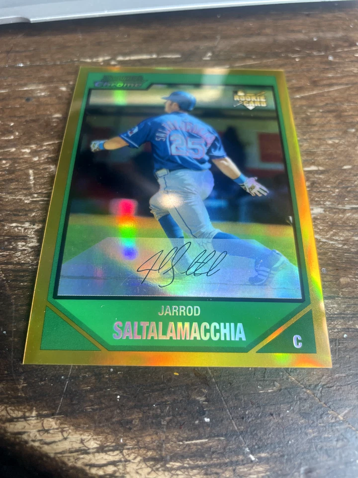 2007 Bowman Chrome GOLD SER# 10/50 RC JARROD SALTALAMACCHIA - Image 2 of 4