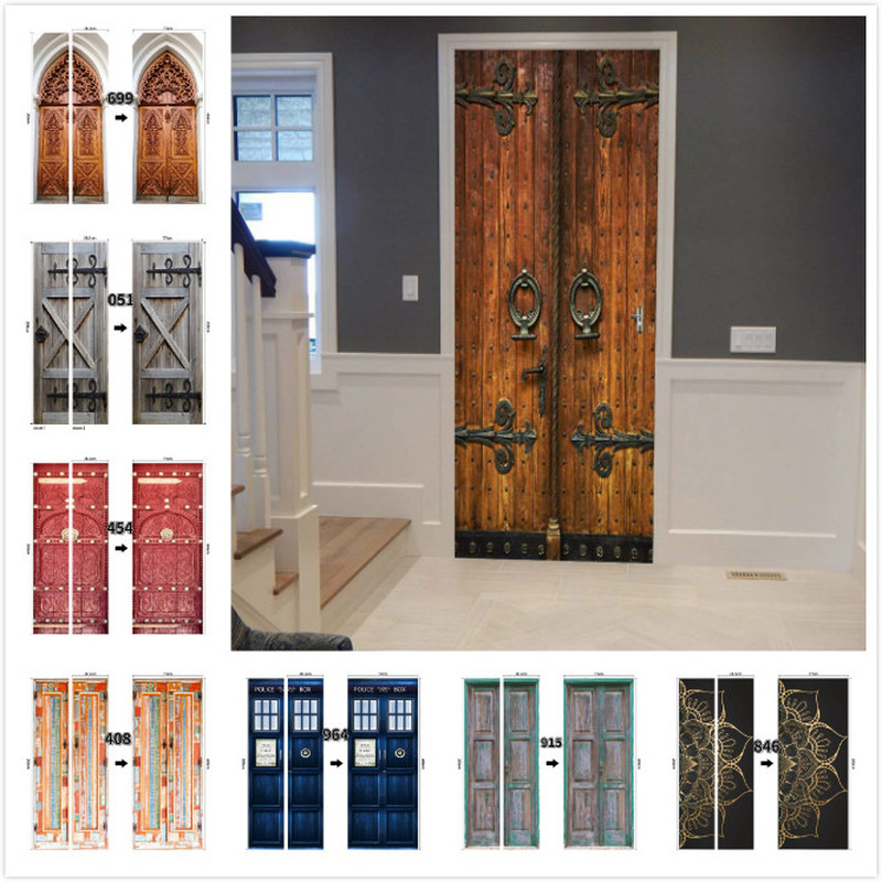 Unlocking The Secrets Of Uk House Prices: Your Essential Guide To Market Trends And Opportunities 8 Retro Faux Wooden Door Sticker Mural Self-Adhesive Wallpaper Decal Home Decor