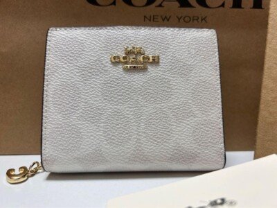 Coach fold mini wallet white signature from Japan | eBay