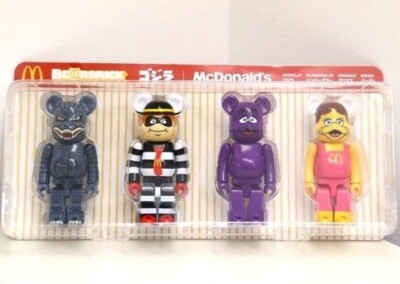 Be@rbrick Godzilla VS McDonald's 150% Set of 4 Godzilla Hamburglar Grimas Birdie