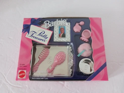 Vintage 1995 Barbie 13756-0910 Pretty Treasures Set Pink Chrome New