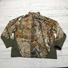 Habit Scent Factor Shirt Men 2XL RealTree Camo 1/4 Zip Polyester Stretch Hunting