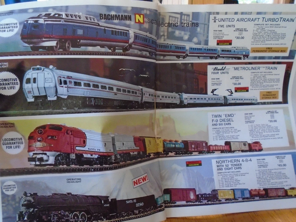 Catálogo de distribuidores Bachmann 1972 trenes eléctricos N + Ho, carreras en carretera, miniaviones Foto 4 de 4