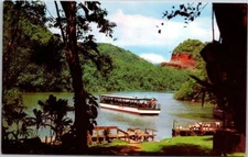 Wailua River Kauai Hawaii Smith's Motorboat Vintage Chrome Postcard A37