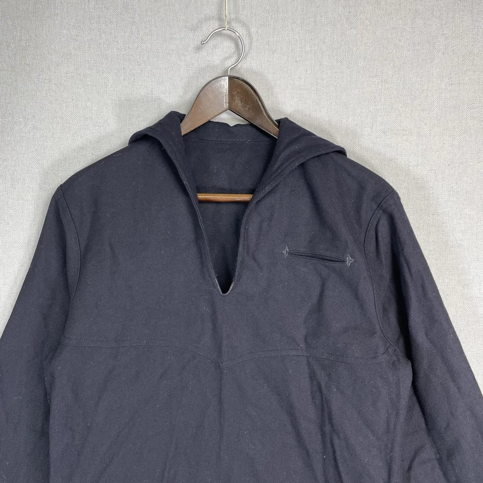 WWII US Navy Coast Guard Jumper Uniform Wool Shirt 1940s Original M24 - Image 2 of 4