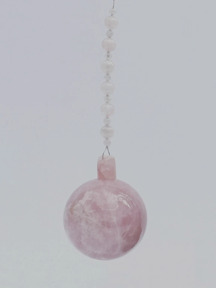 NUEVO Cuarzo Natural Cristal de Roca Araña Prisma Rosa Bola 70 mm (2-3/4") Foto 2 de 4