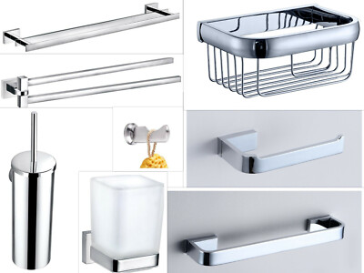 Moderne Bad Accessoires Top Qualität schwer Messing Chrom Loft Design Serie Set