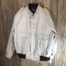 Mens Vortexx Racing Jacket Coat Gray Zip Made In USA Size 44 ( Large ) USA