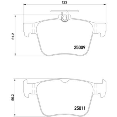 Bremsbelagsatz BREMBO Xtra P 85 124X, Hinten