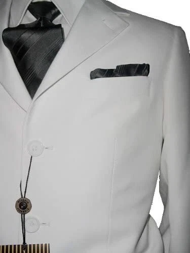 Traje para hombre GIORGIO FIORELLI 3 botones blanco liso  Foto 2 de 4