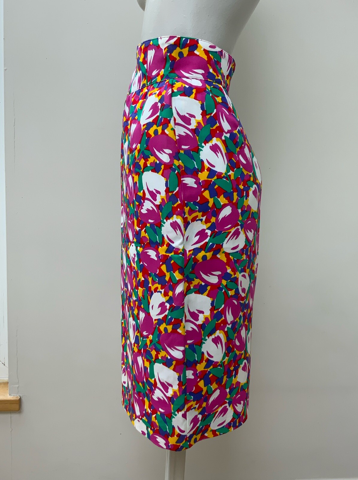 Designer Escada Vintage Floral Print Cotton Pencil Skirt UK10 EU38 ExCon RRP£350 image 6