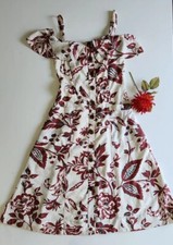 womens anthropologie sleeveless floral Print Dress Size 0  Used