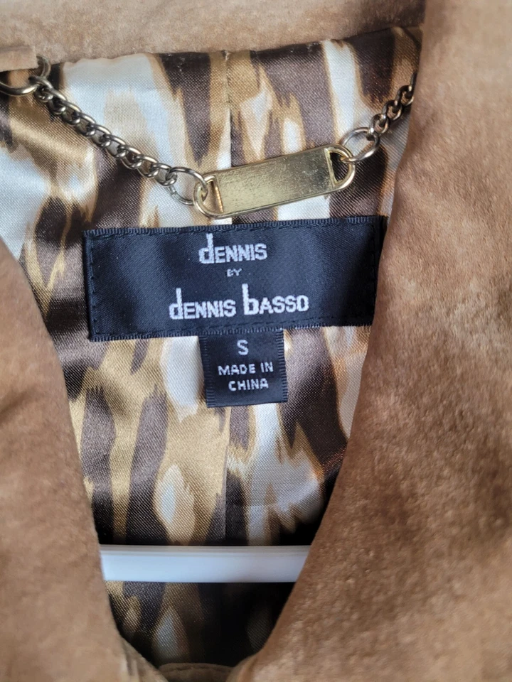 Chaqueta Dennis Basso 100% Cuero con Forro Leopardo 100% POLIÉSTER Talla S Foto 3 de 4