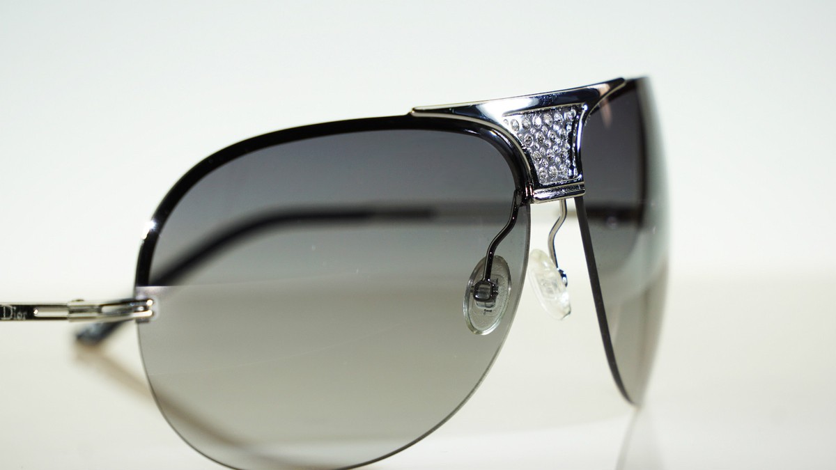 DIOR REMOVE/S 6LBXH 120 Ruthenium Gradient Swarovski Aviator Sunglasses RARE NEW Genuine DIOR REMOVE Ruthenium Crystals Womens  main image 4
