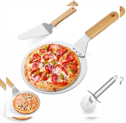 3 Attrezzi per Pizza e da Forno, taglierino, Pala e palino in Acciaio |  eBay