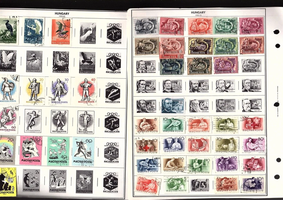 Selos da Hungria 1800 a 1960 mh usados páginas de álbuns OVERPRINT 980+ selos (MB31 - Imagem 4 de 4