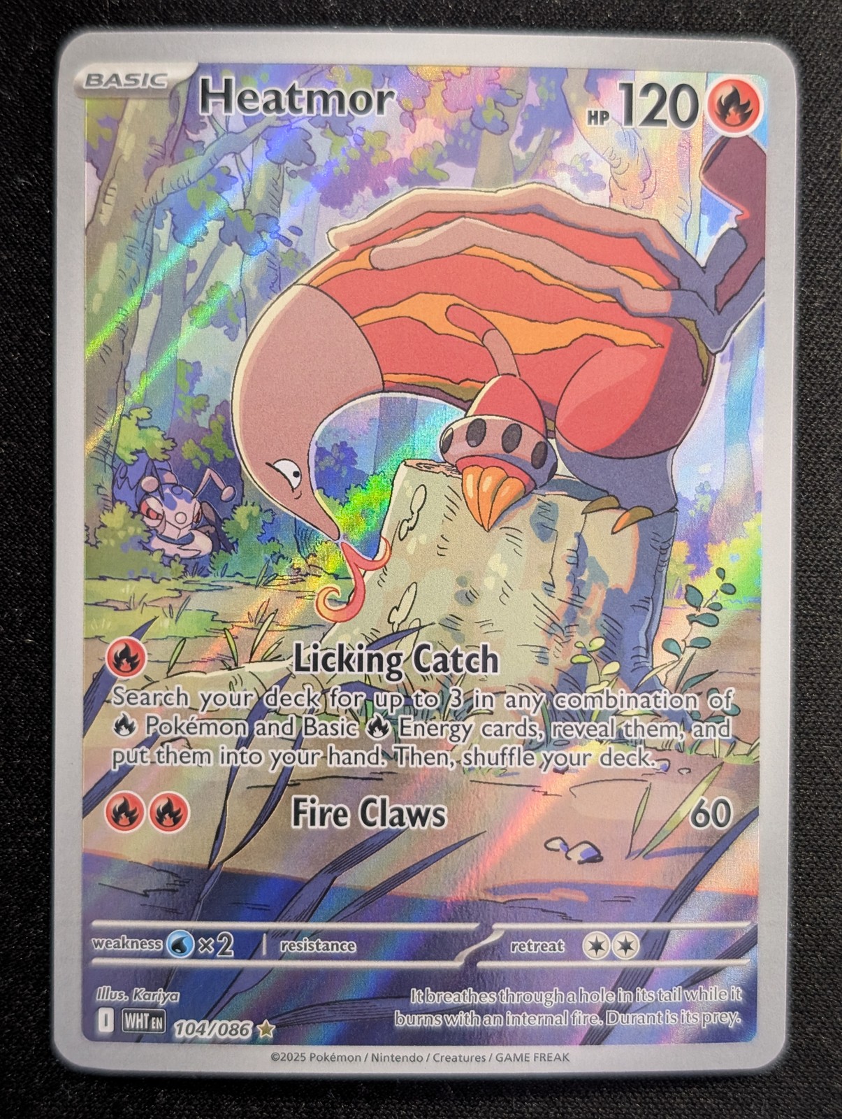 Heatmor 104/086 SV: White Flare Pokemon TCG NM