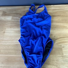 Nike Swim Solid Fastback One Piece Swimsuit Women  s Size 4 30 Blue