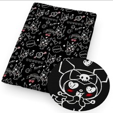 Anime Cartoon 100 Cotton fabric White Kitty 18"x55" 1230523 HALF YARD