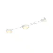 Plug in 2-Light White Rechargeable Integrated LED under Cabinet Puck Light