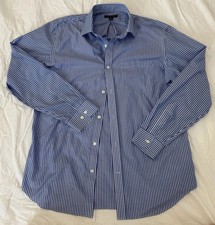 Banana Republic Classic Fit Non-Iron Cotton Stripe Dress Shirt 16-16.5 32/33
