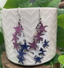 3  Silver-tone Boho Ethnic Retro Drop Dangle Earring Set New Free Ship B915