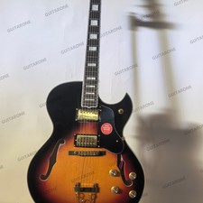 Semi Hollow Body Electric Guitar HH Pickups Gold Hardware Stainless Steel Frets