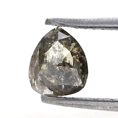 Surat*Diamond*City 1+tcw Birnenform Diamant Solitär Salz-&-Pfeffer poliert